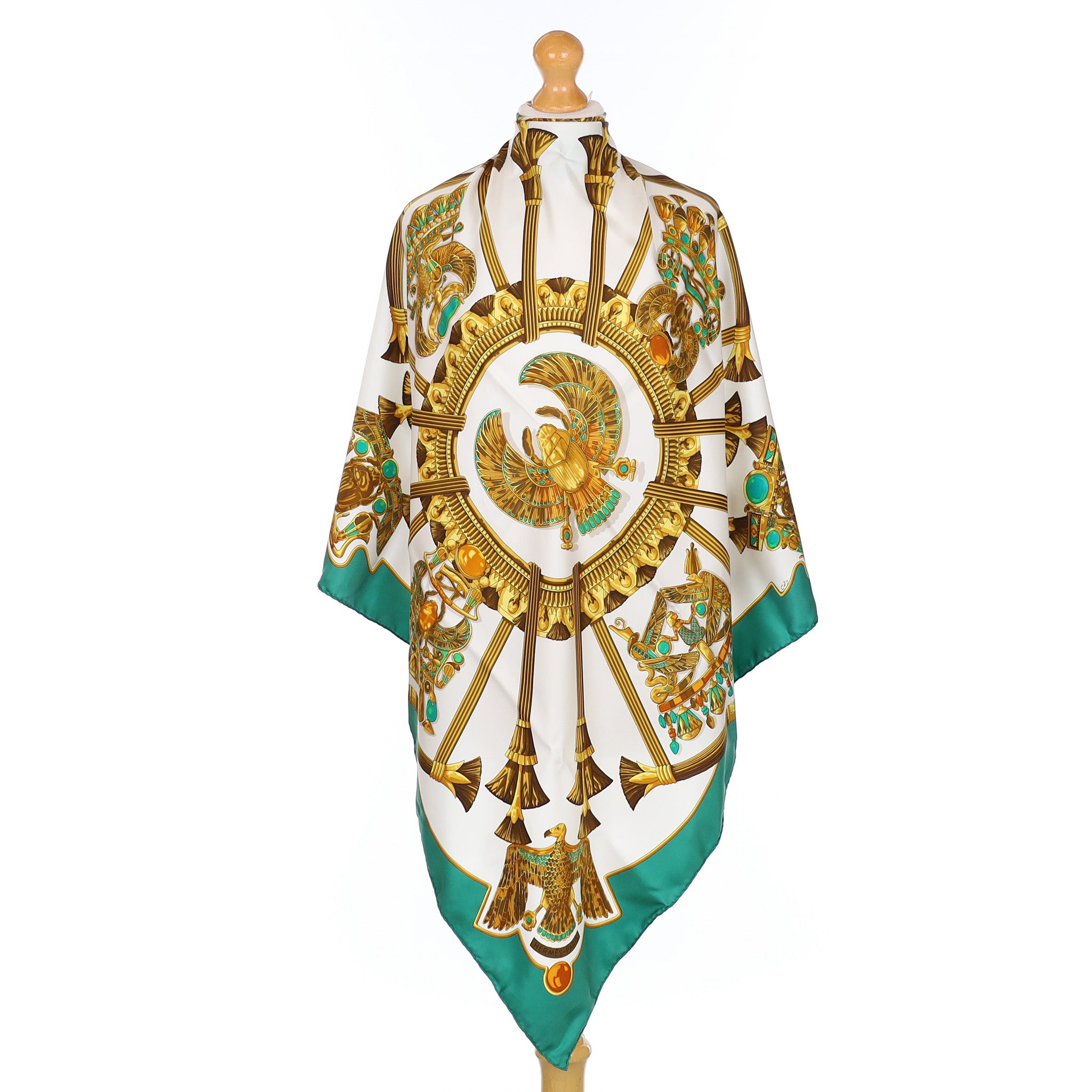 Pristine Boxed Hermès Egypte Vintage Silk Scarf