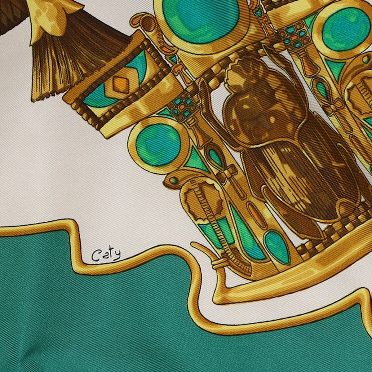 Pristine Boxed Hermès Egypte Vintage Silk Scarf