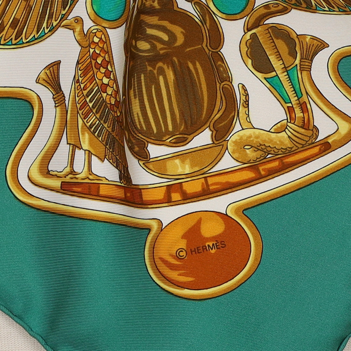 Pristine Boxed Hermès Egypte Vintage Silk Scarf