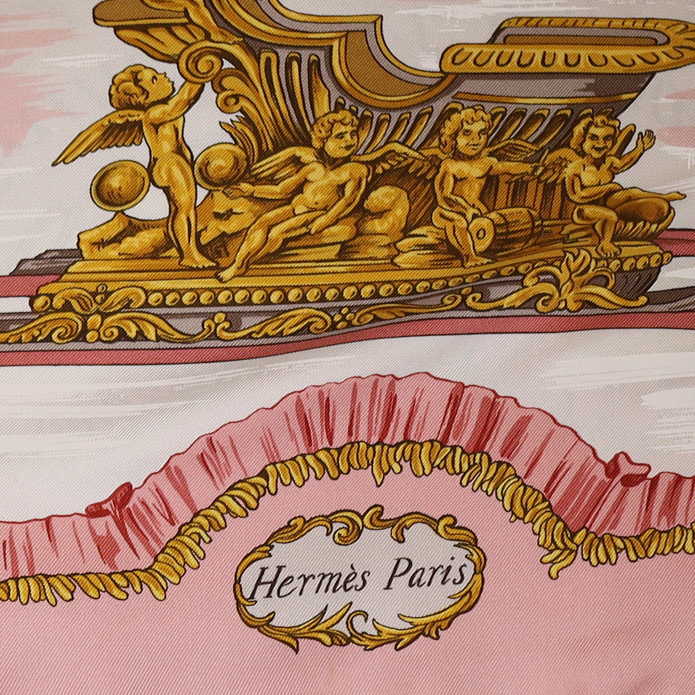 Hermès Traineaux et Glissades Silk Scarf Quite Rare