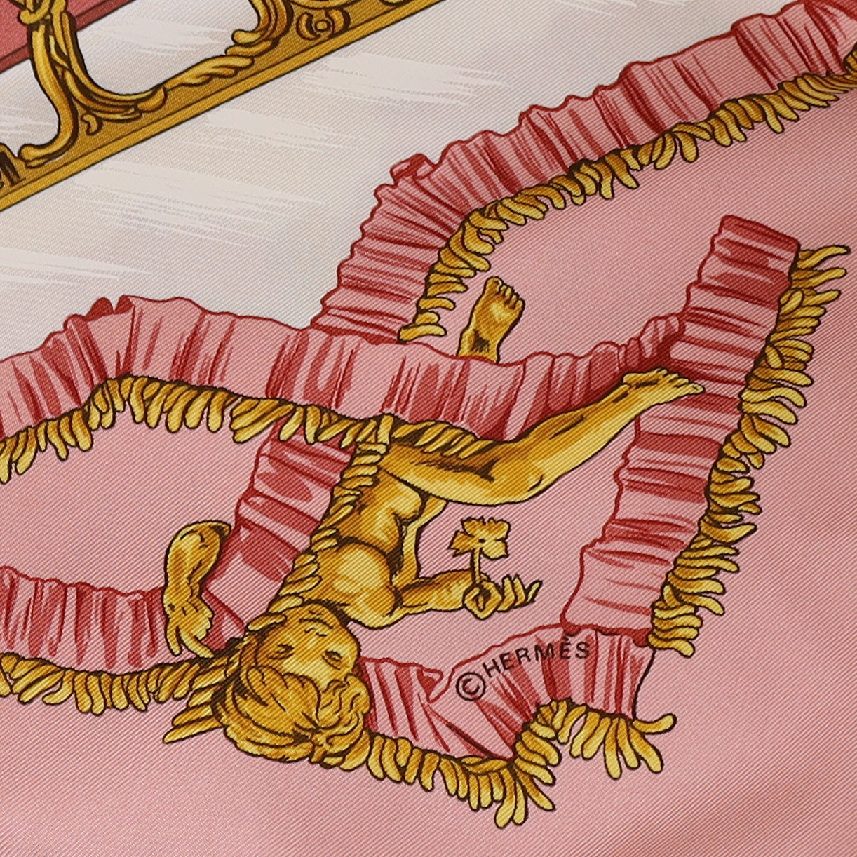 Hermès Traineaux et Glissades Silk Scarf Quite Rare