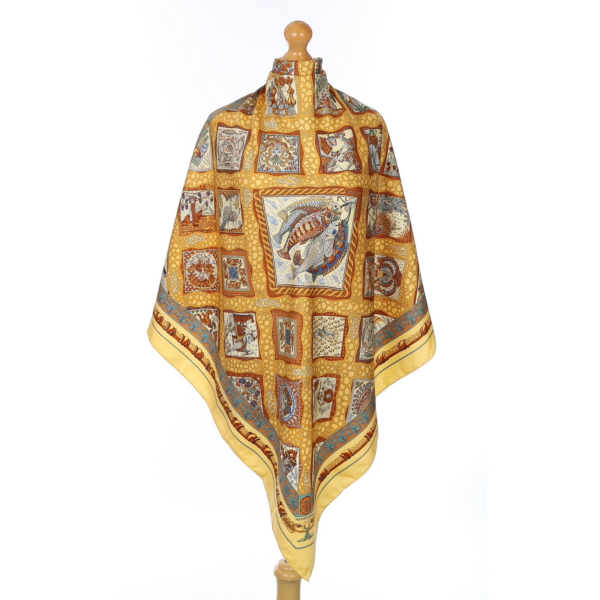 Pristine Hermès Mare Nostrum Silk Scarf Quite Rare