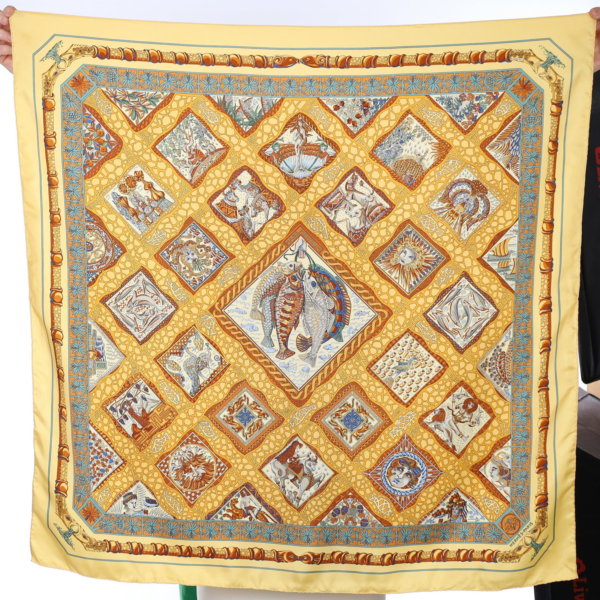 Pristine Hermès Mare Nostrum Silk Scarf Quite Rare