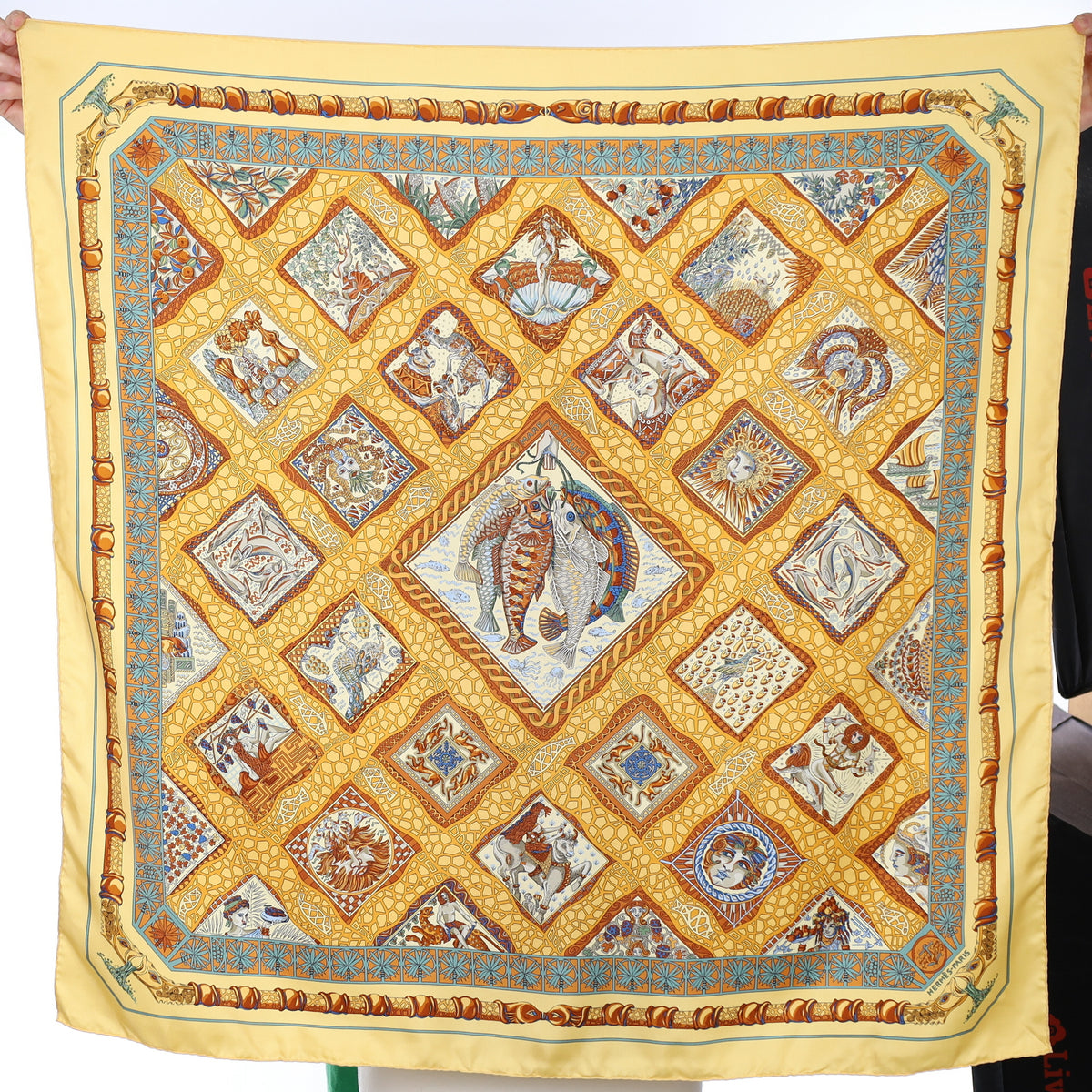 Pristine Hermès Mare Nostrum Silk Scarf Quite Rare