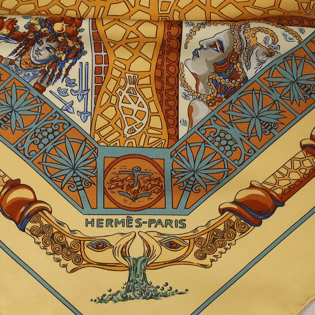 Pristine Hermès Mare Nostrum Silk Scarf Quite Rare