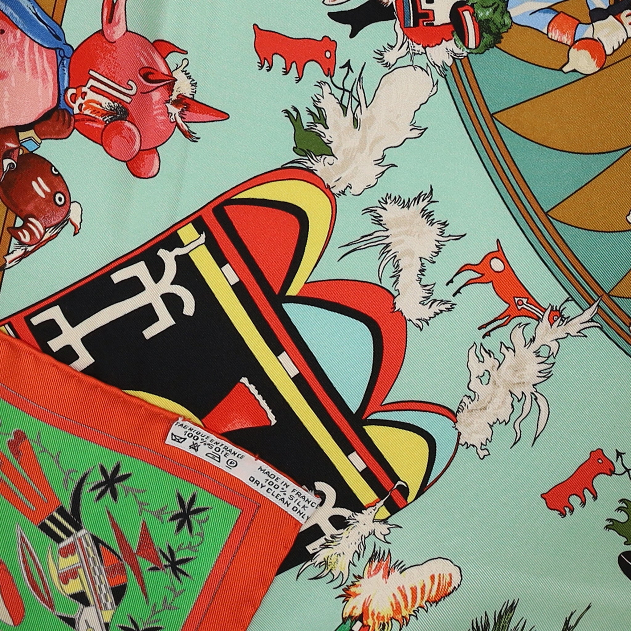 Pristine Boxed Hermès Kachinas Vintage Silk Scarf Rare