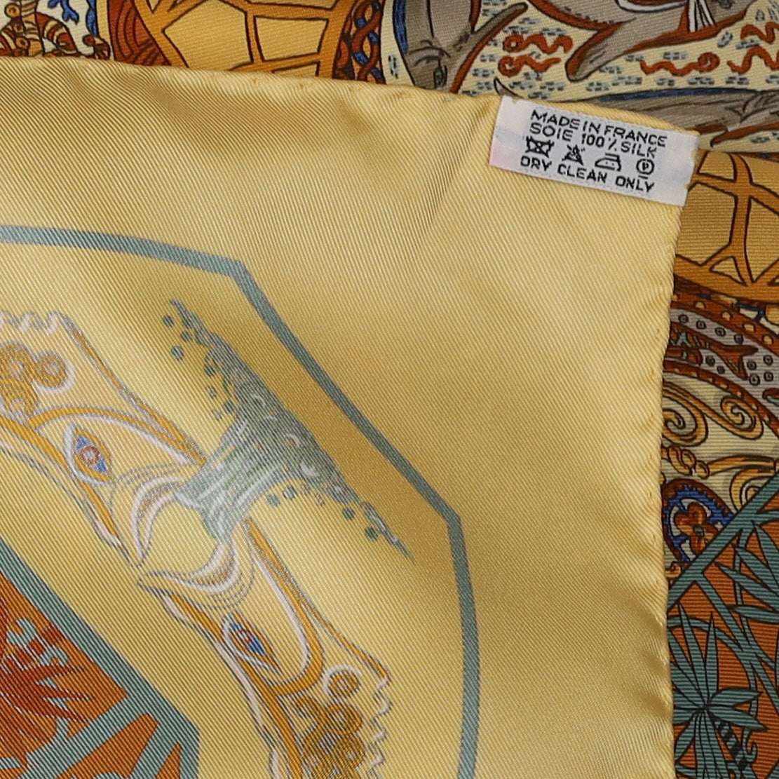 Pristine Hermès Mare Nostrum Silk Scarf Quite Rare