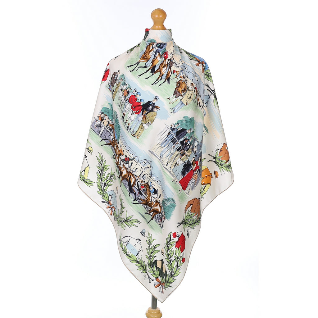 Pristine Hermès Martell Grand National 1996 Silk Scarf Rare