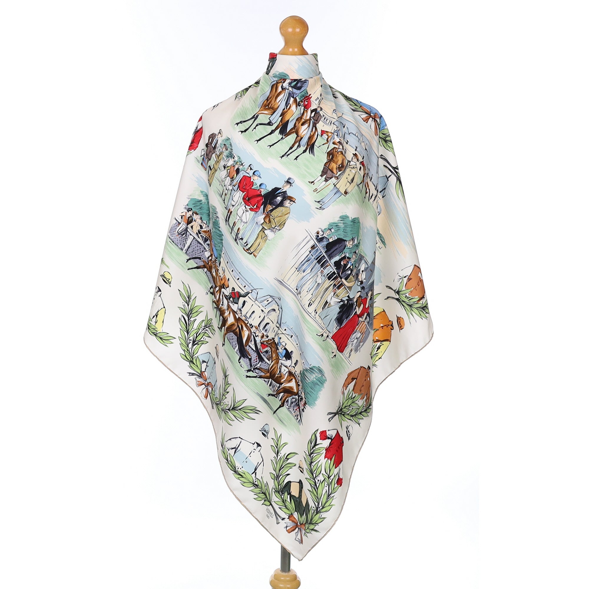 Pristine Hermès Martell Grand National 1996 Silk Scarf Rare