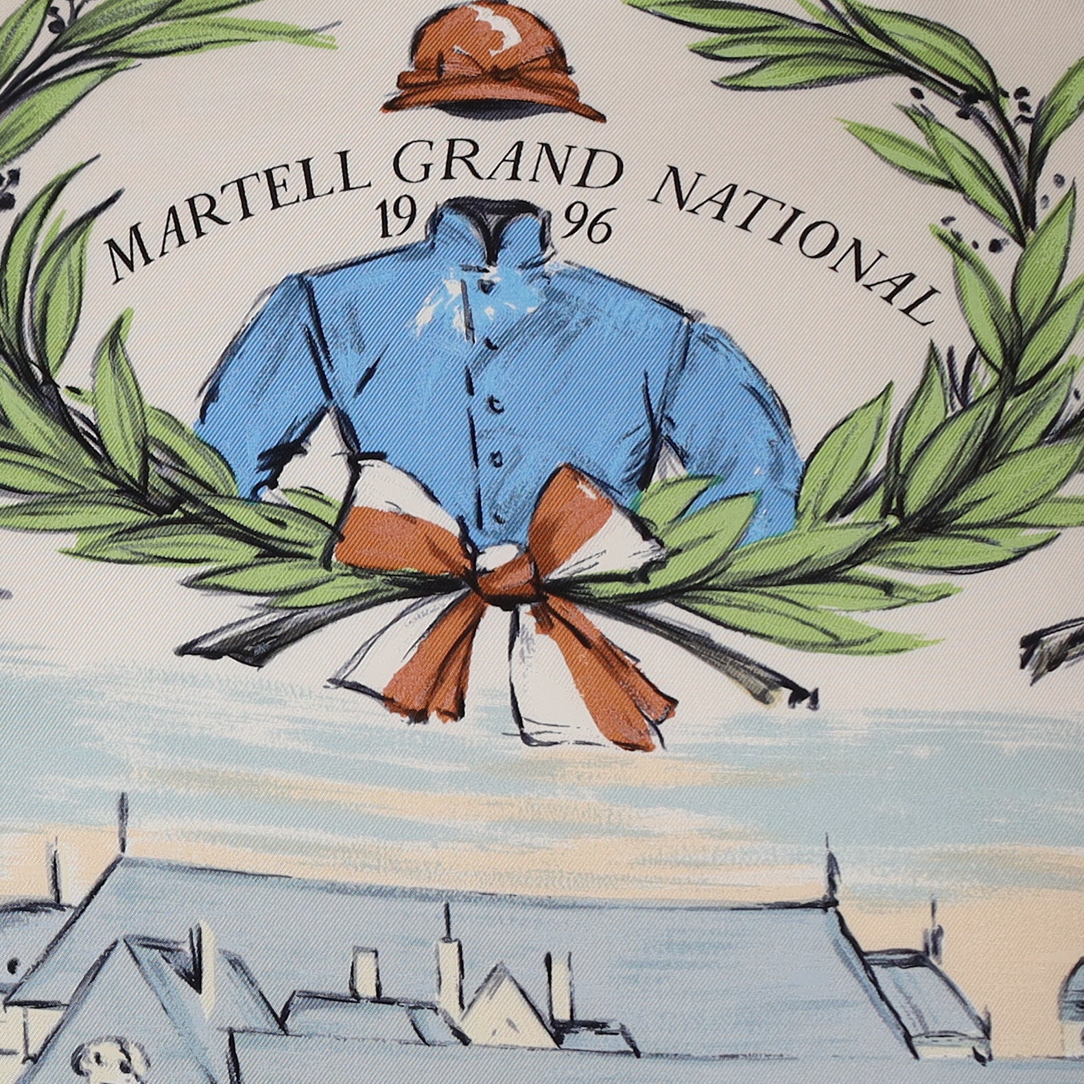 Pristine Hermès Martell Grand National 1996 Silk Scarf Rare