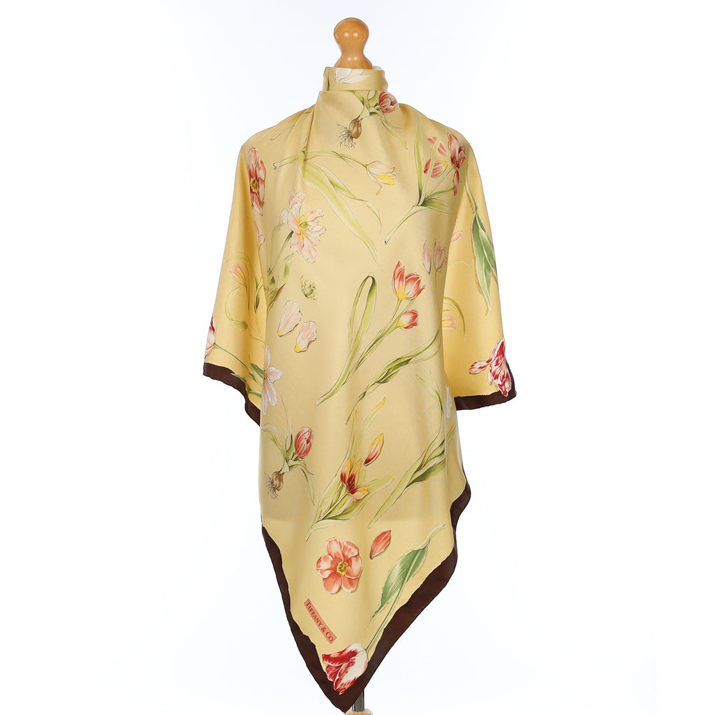 Tiffany & Co Floral Silk Scarf