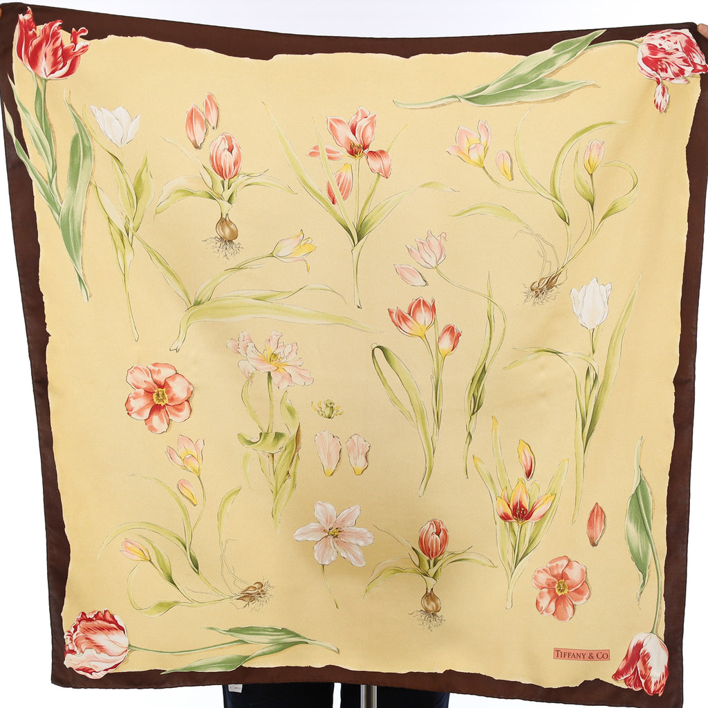 Tiffany & Co Floral Silk Scarf
