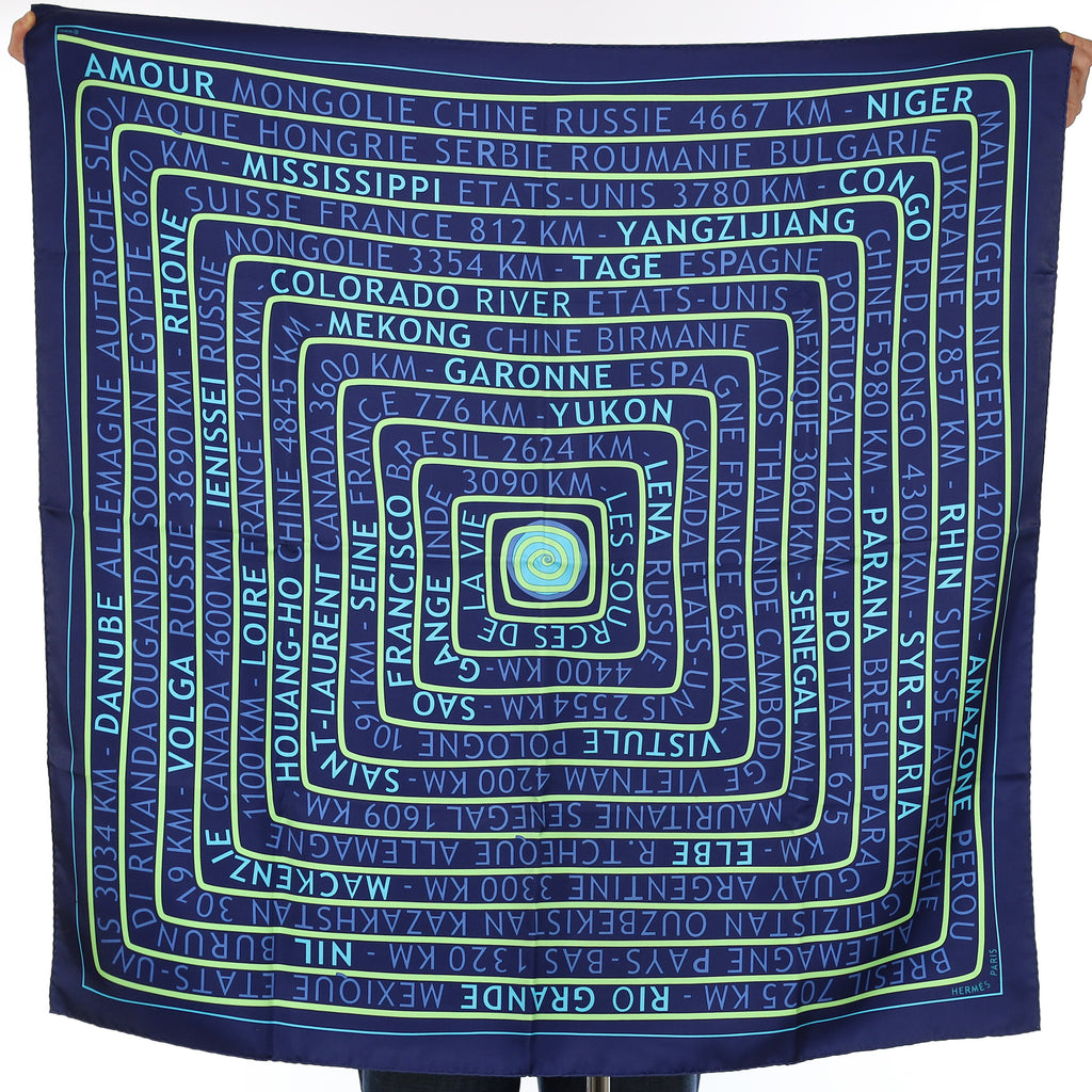 Pristine Boxed Hermès Les Sources de la Vie Silk Scarf Rare