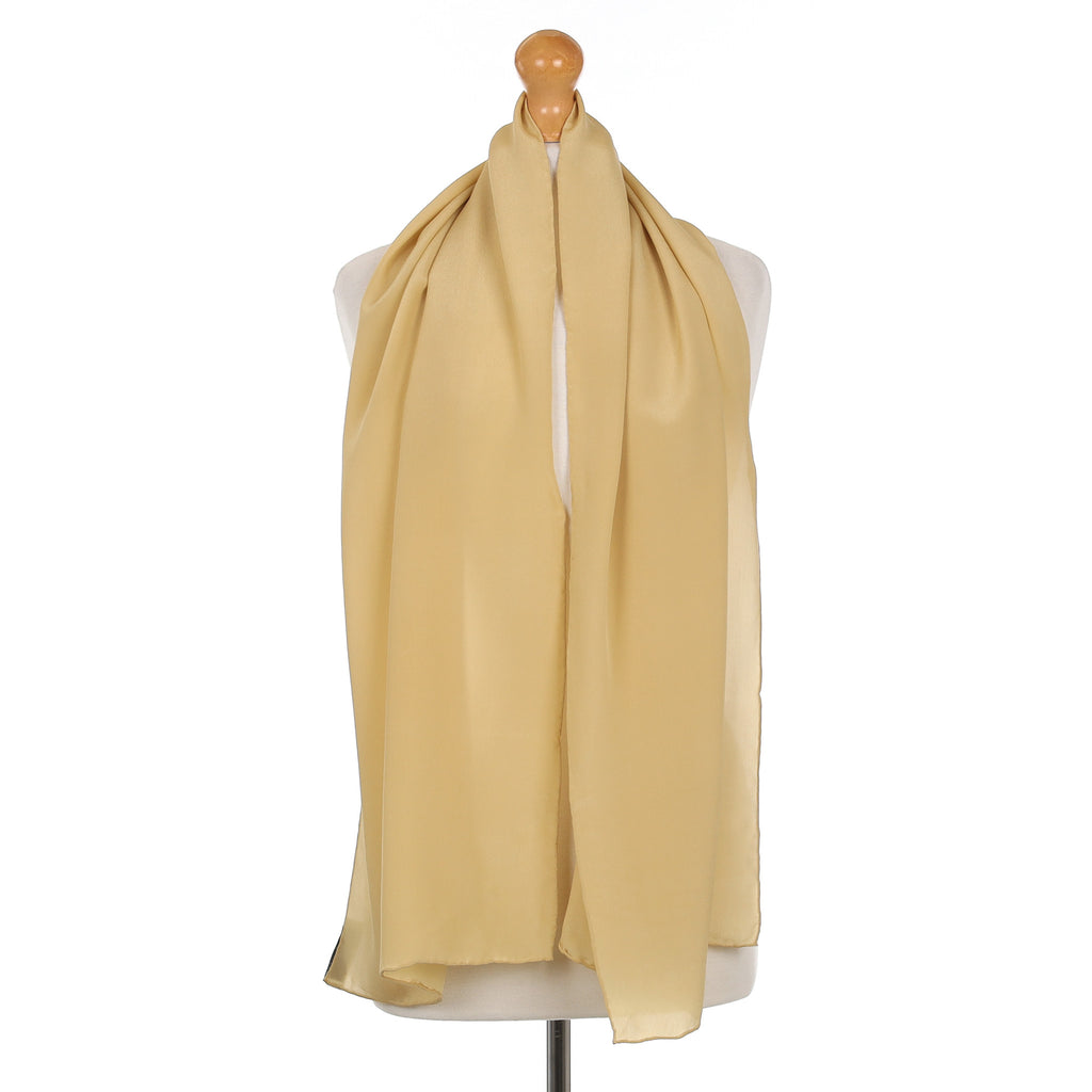 Brand New Camel Toned Silk Scarf