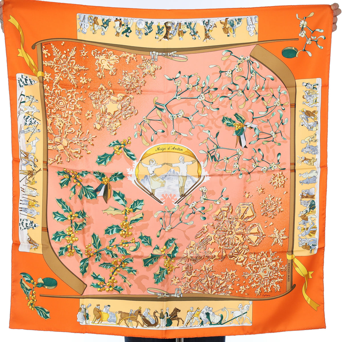 Brand New Boxed Hermès Neige d'Antan Silk Scarf Quite Rare
