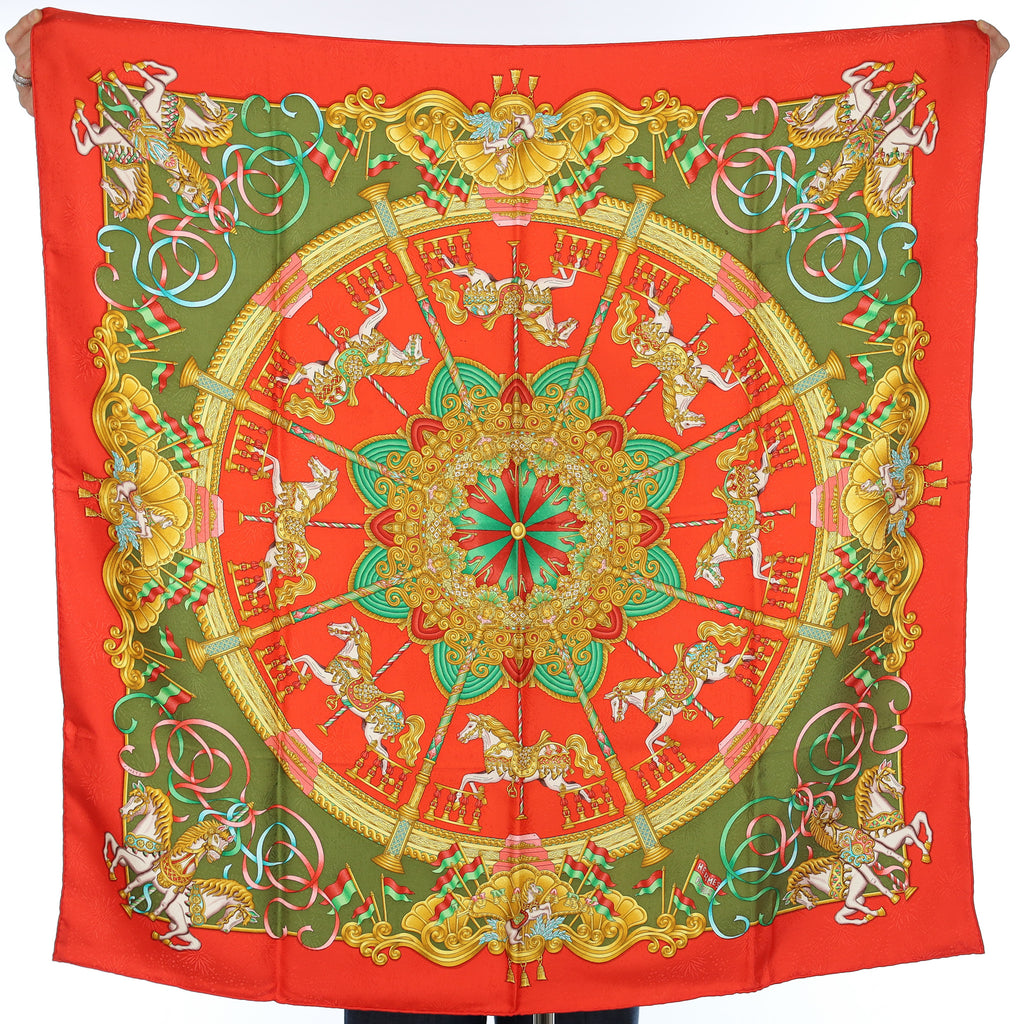 Boxed Hermès Luna Park Silk Scarf