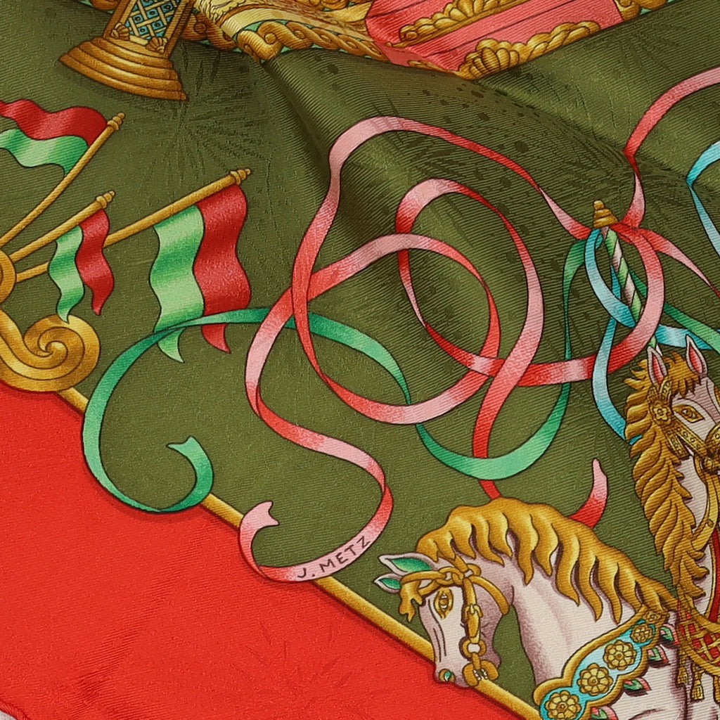 Boxed Hermès Luna Park Silk Scarf