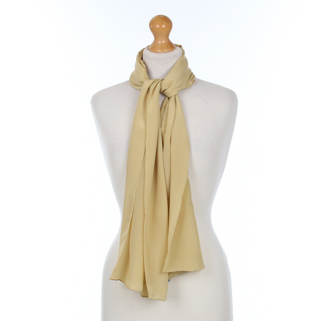 Brand New Camel Toned Silk Scarf