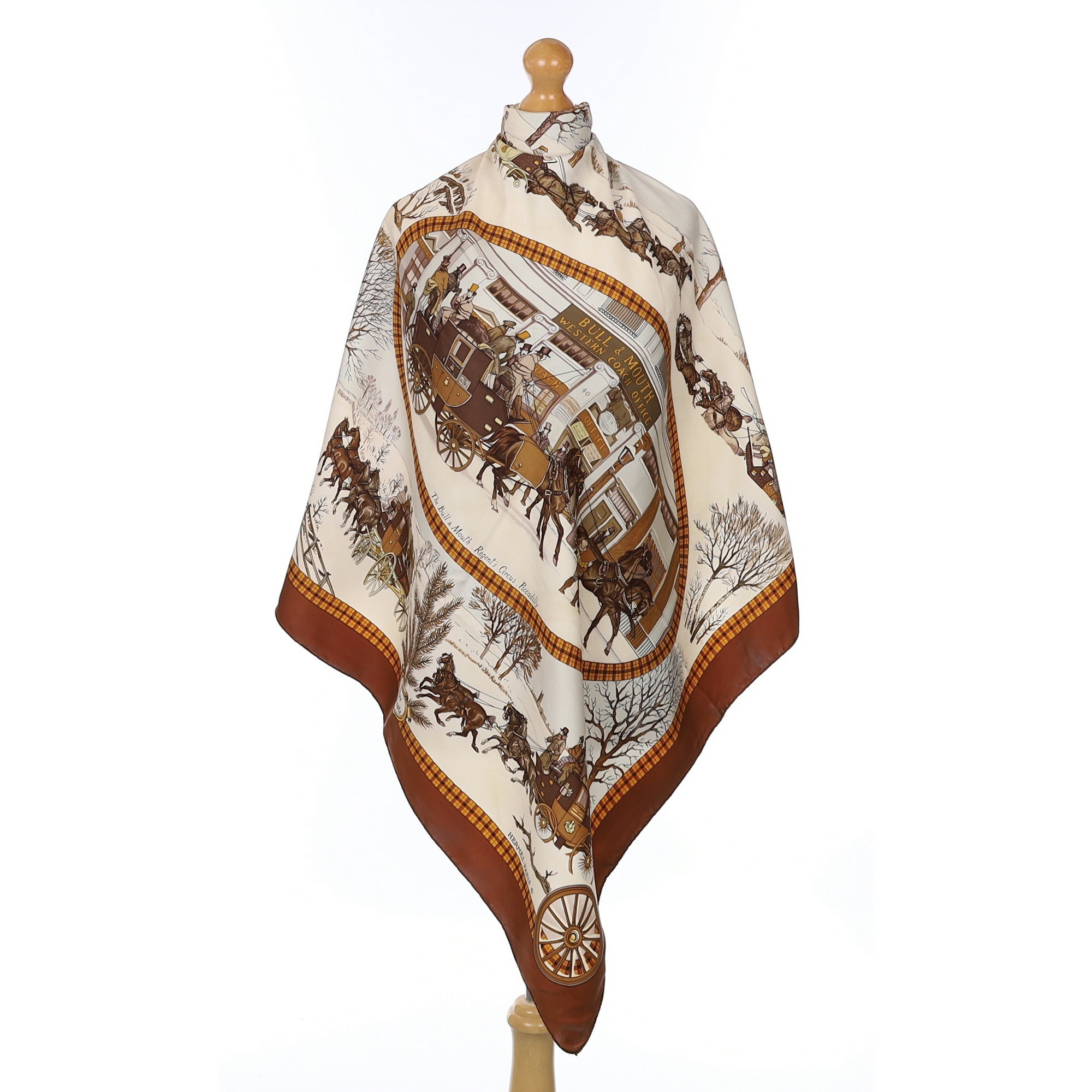 Hermès L'hiver en Poste Silk Scarf