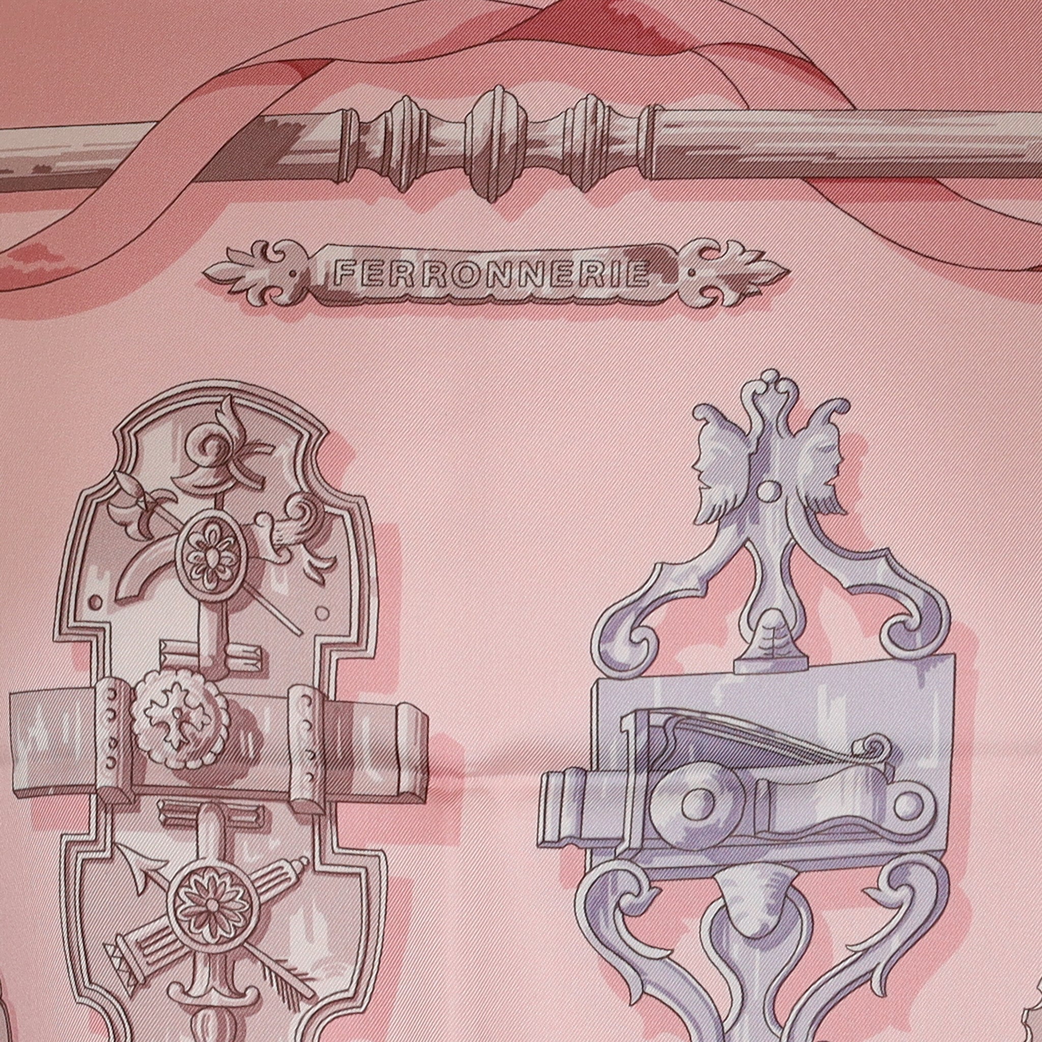 Brand New Boxed Hermès Ferronnerie Silk Scarf