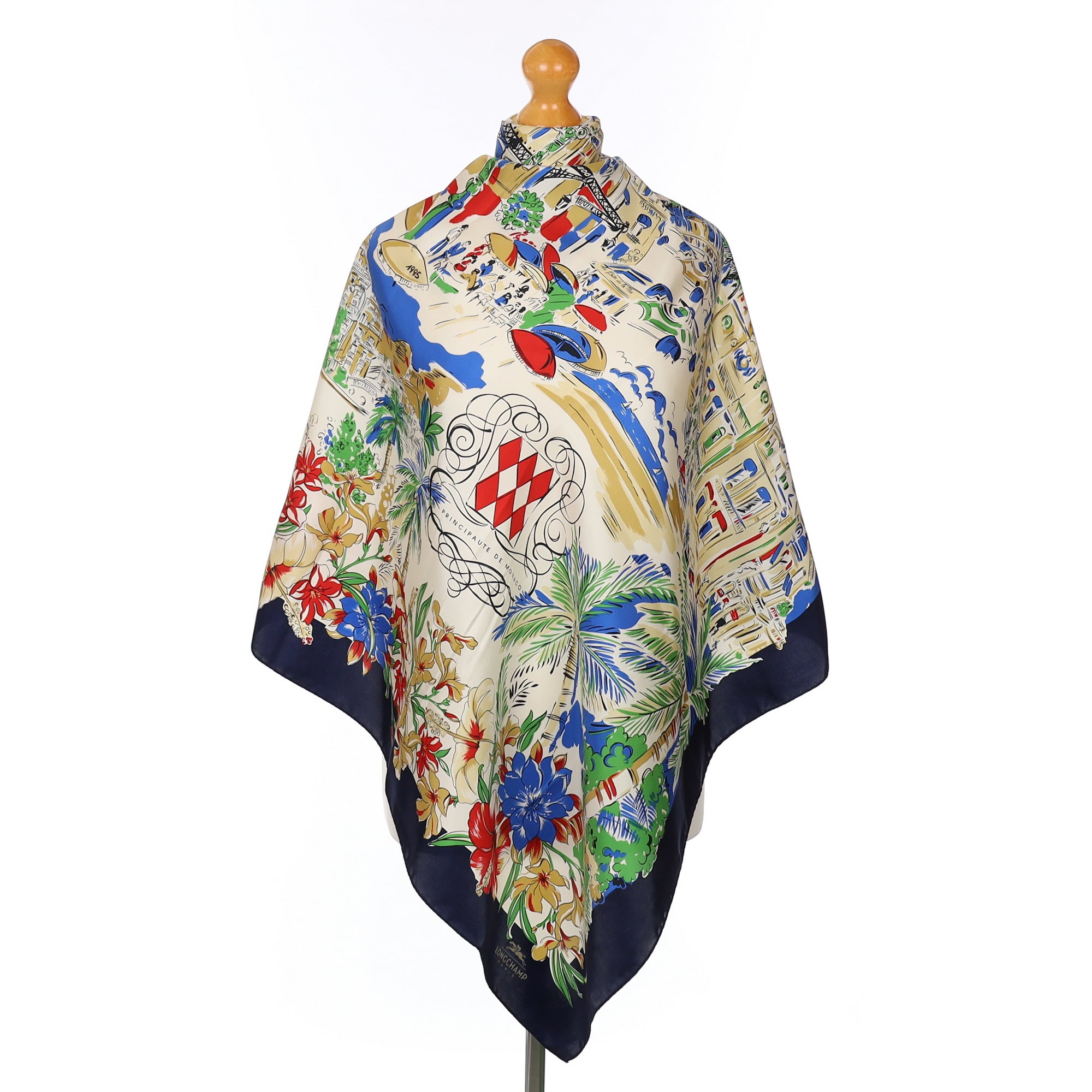 Longchamp City Scene Silk Scarf