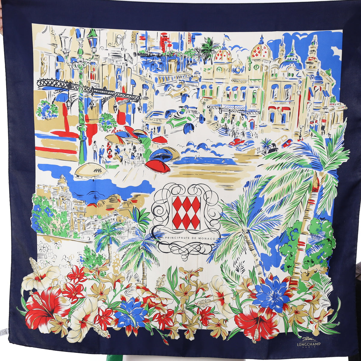 Longchamp City Scene Silk Scarf