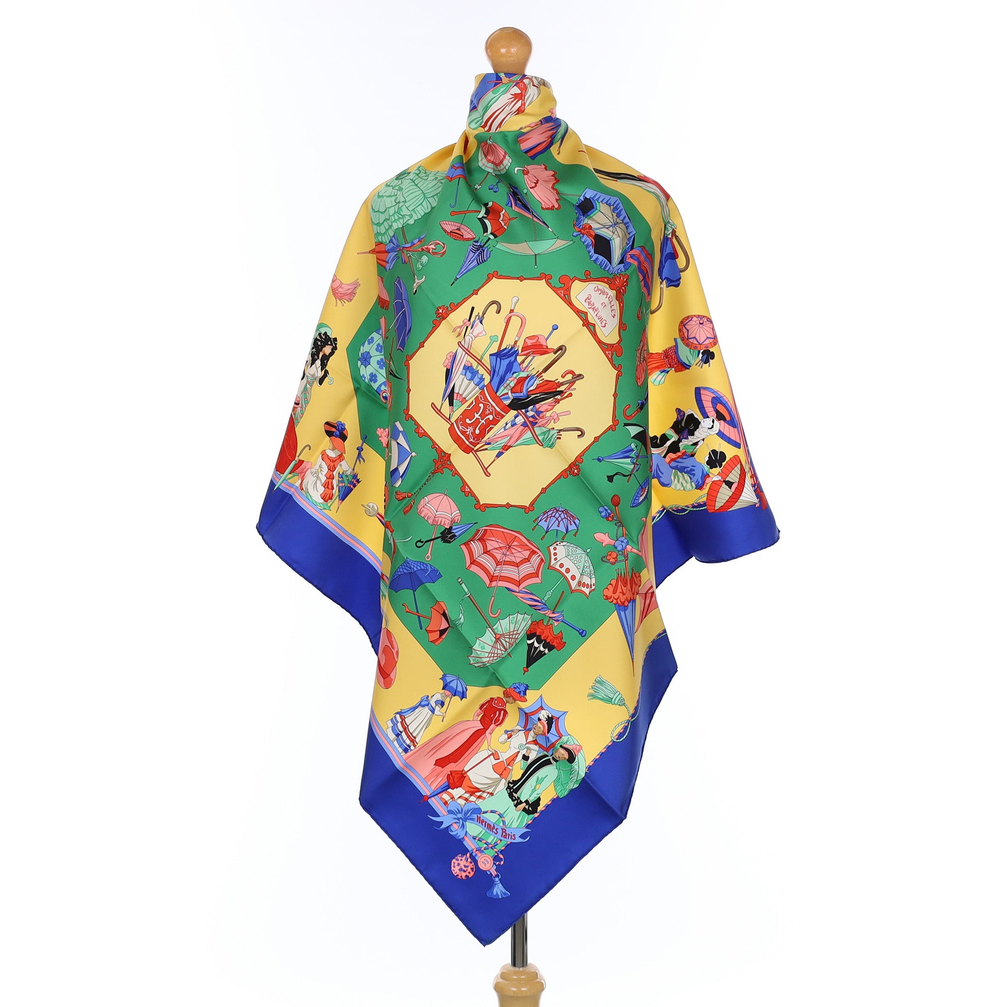 Brand New Boxed Hermès Ombrelles et Parapluies Silk Scarf Rare