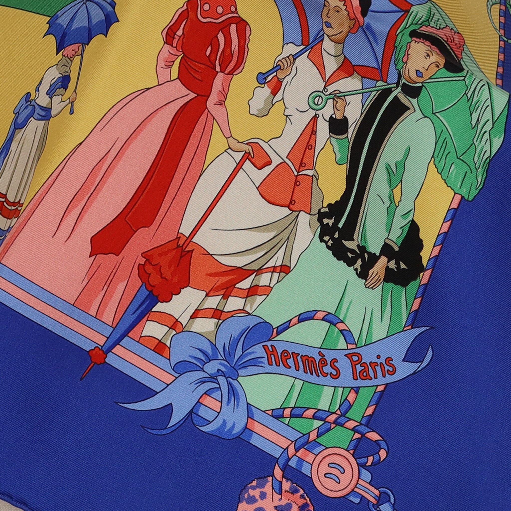 Brand New Boxed Hermès Ombrelles et Parapluies Silk Scarf Rare