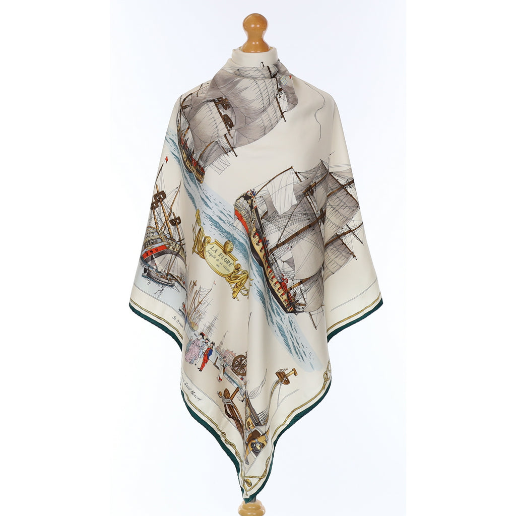 Hermès La Flore Silk Scarf Rare
