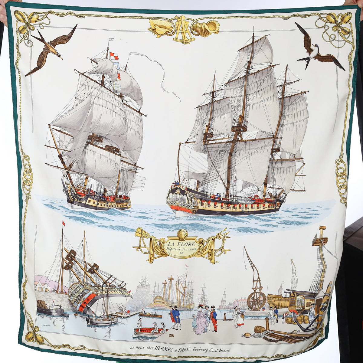 Hermès La Flore Silk Scarf Rare