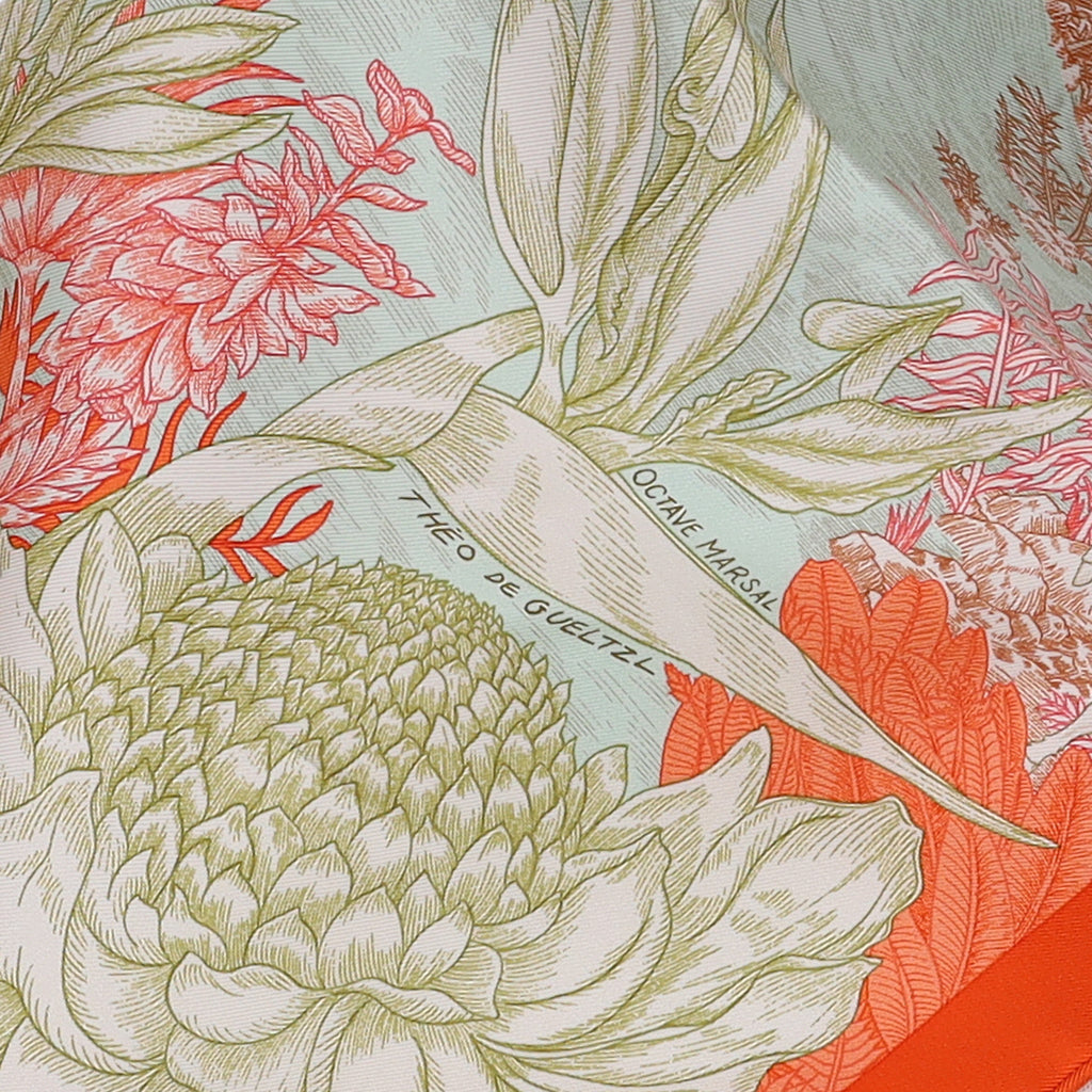 Brand New Boxed Hermès Faubourg Tropical Silk Scarf