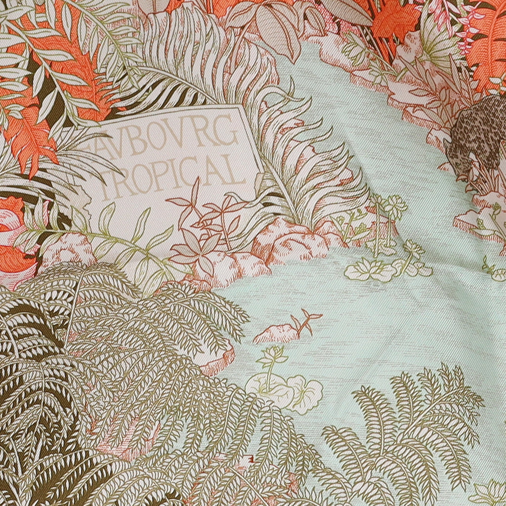 Brand New Boxed Hermès Faubourg Tropical Silk Scarf