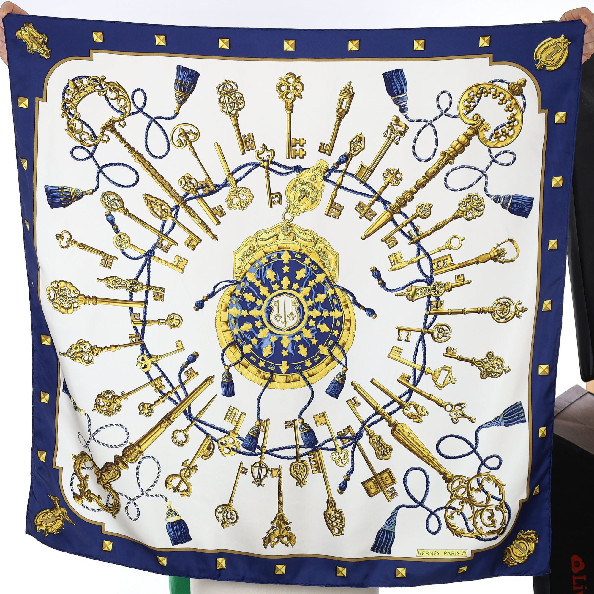 Hermès Les Clefs Silk Scarf