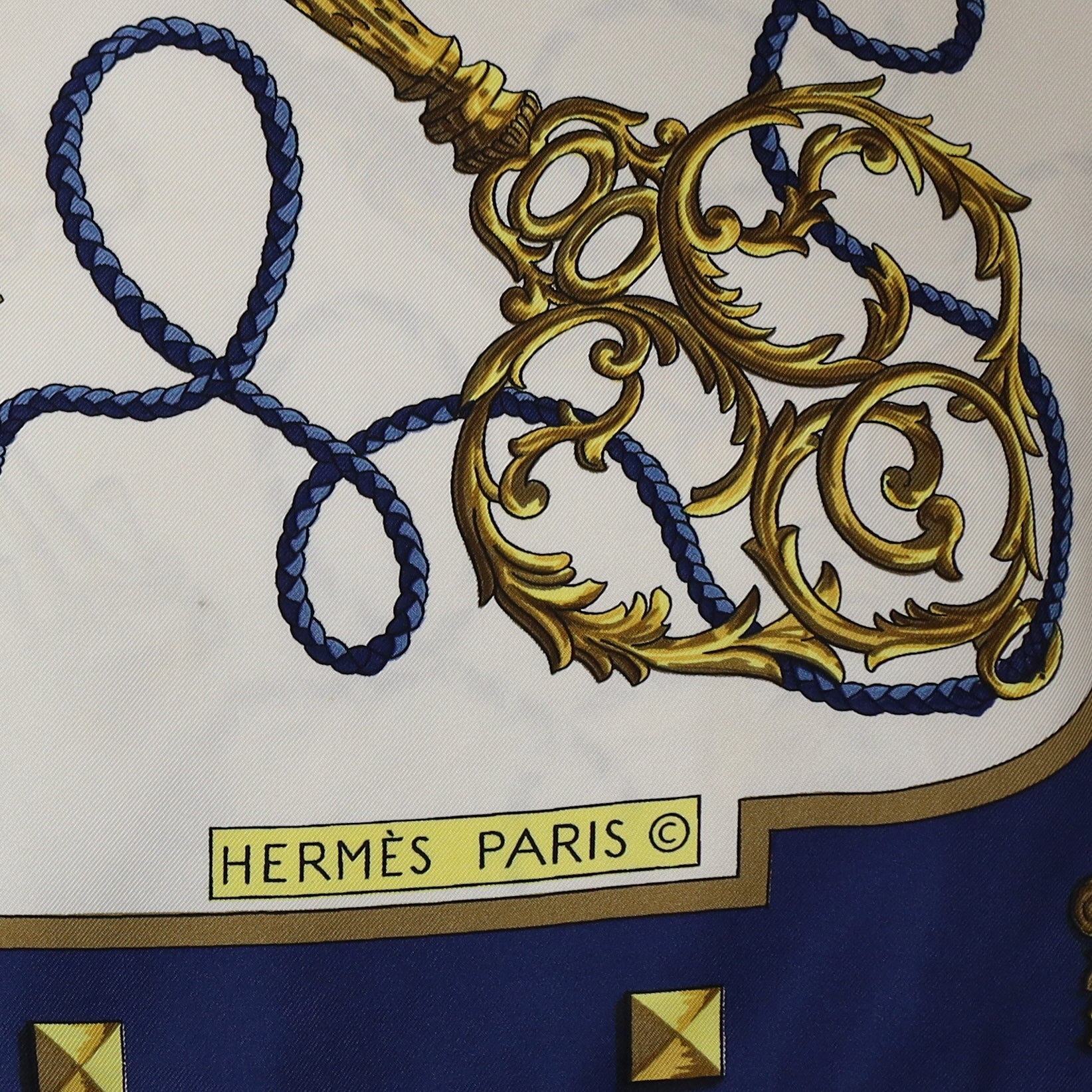 Hermès Les Clefs Silk Scarf