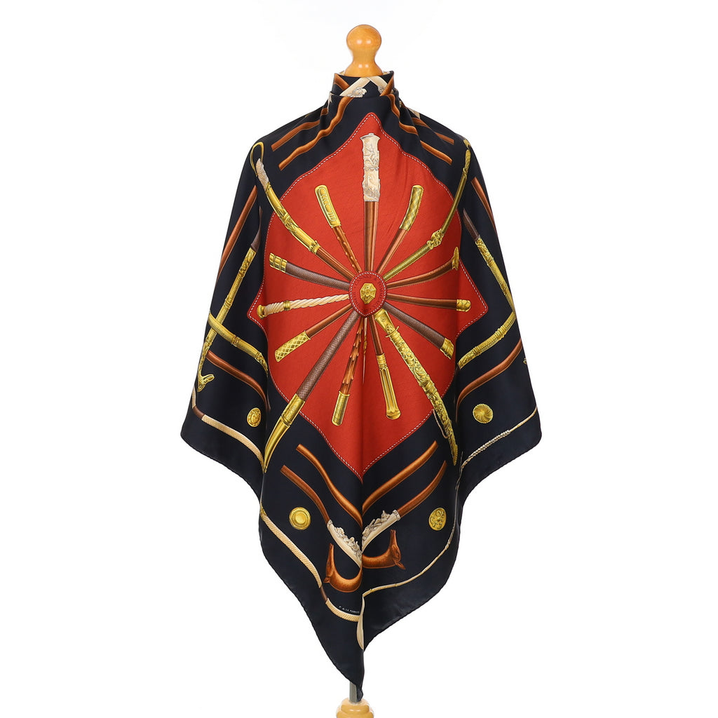 Hermès Cannes & Pommeaux Silk Scarf