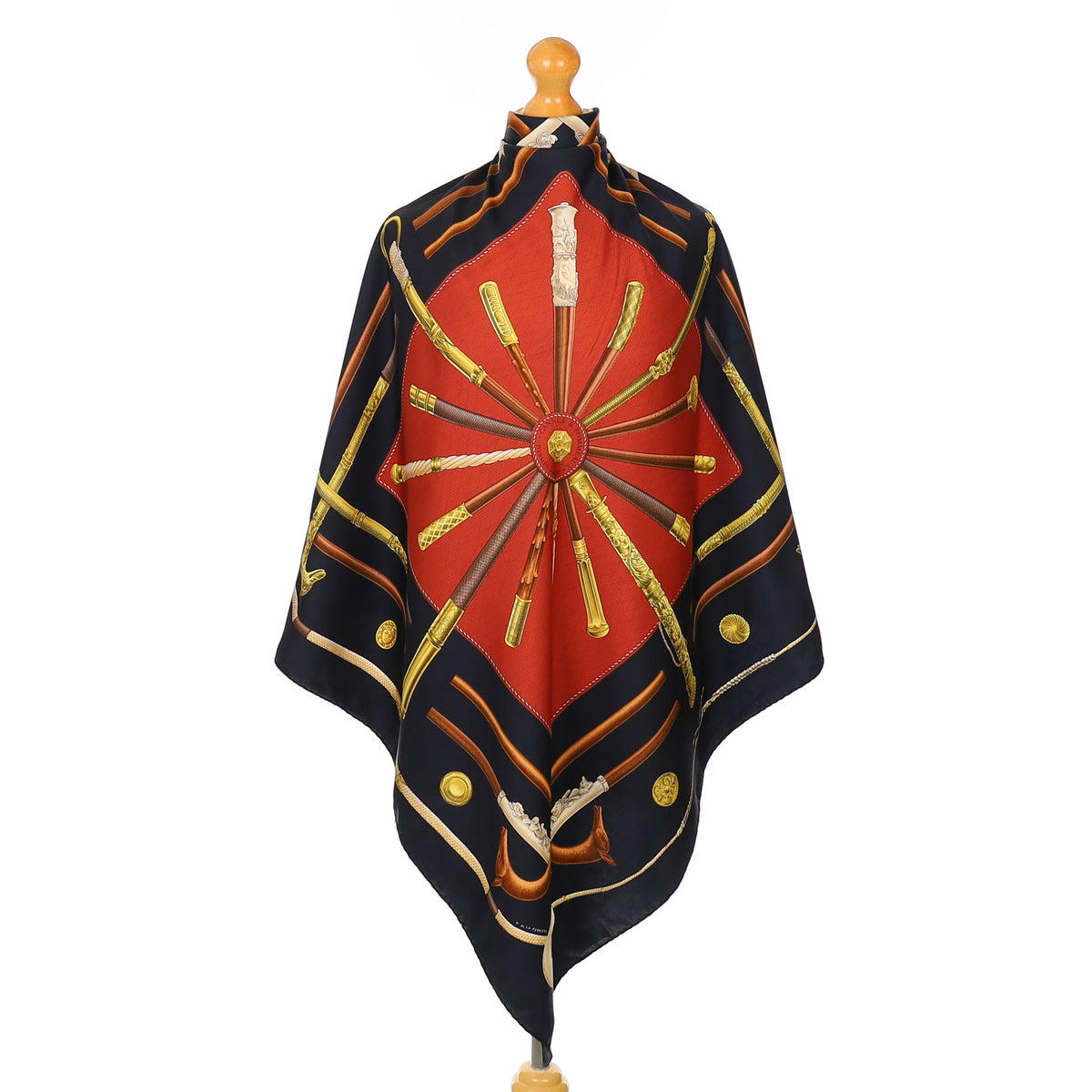 Hermès Cannes & Pommeaux Silk Scarf