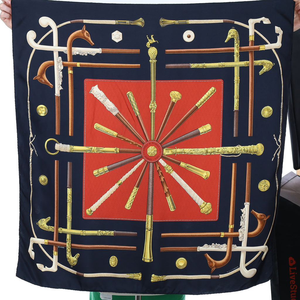 Hermès Cannes & Pommeaux Silk Scarf