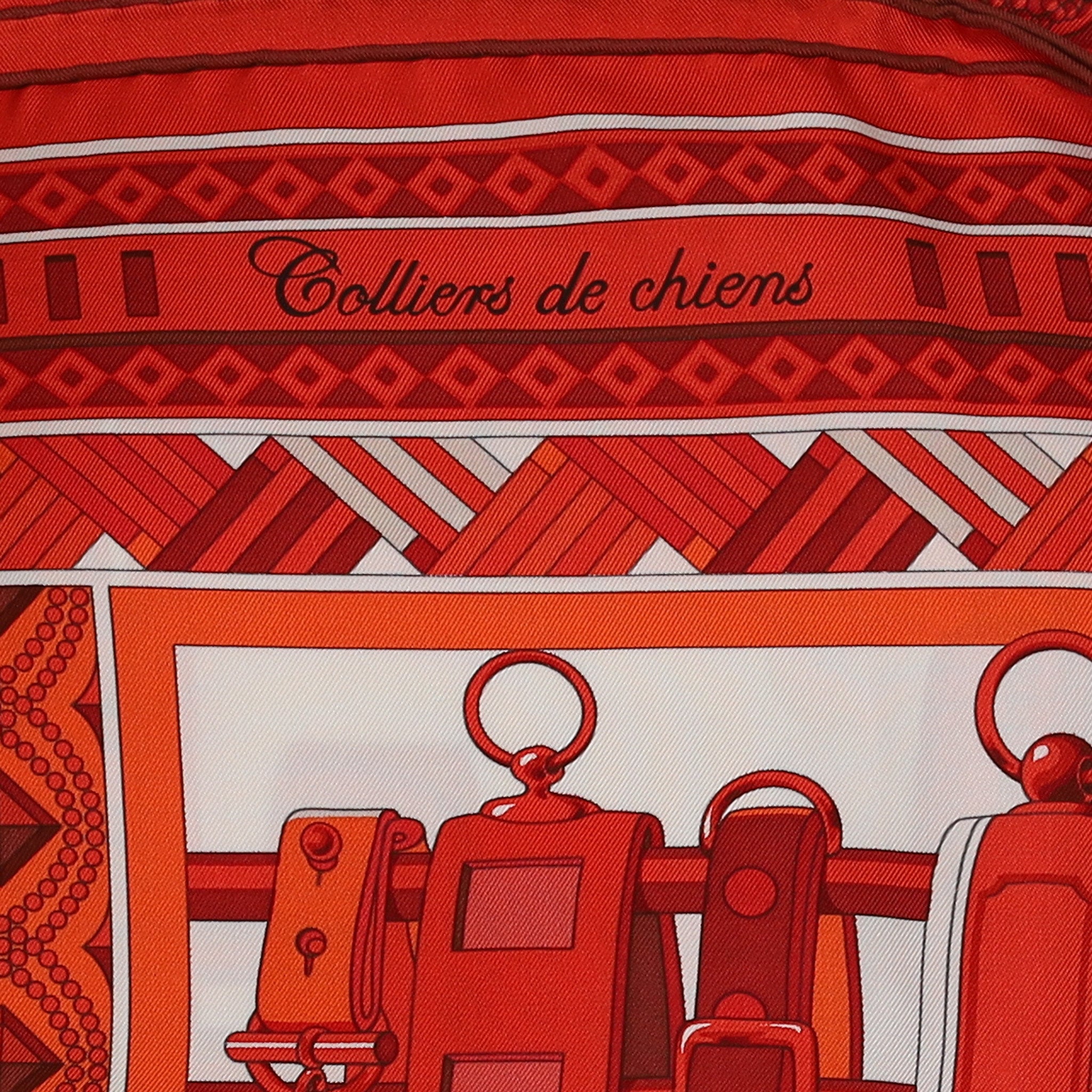 Brand New Boxed Hermès Colliers de Chiens Silk Scarf Quite Rare