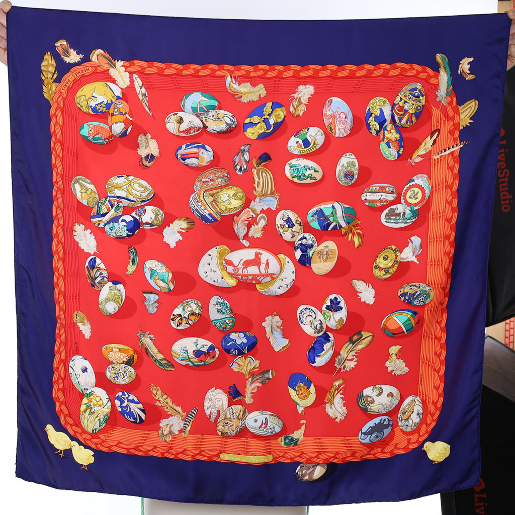 Hermès Couvée D'Hermès Silk Scarf Quite Rare