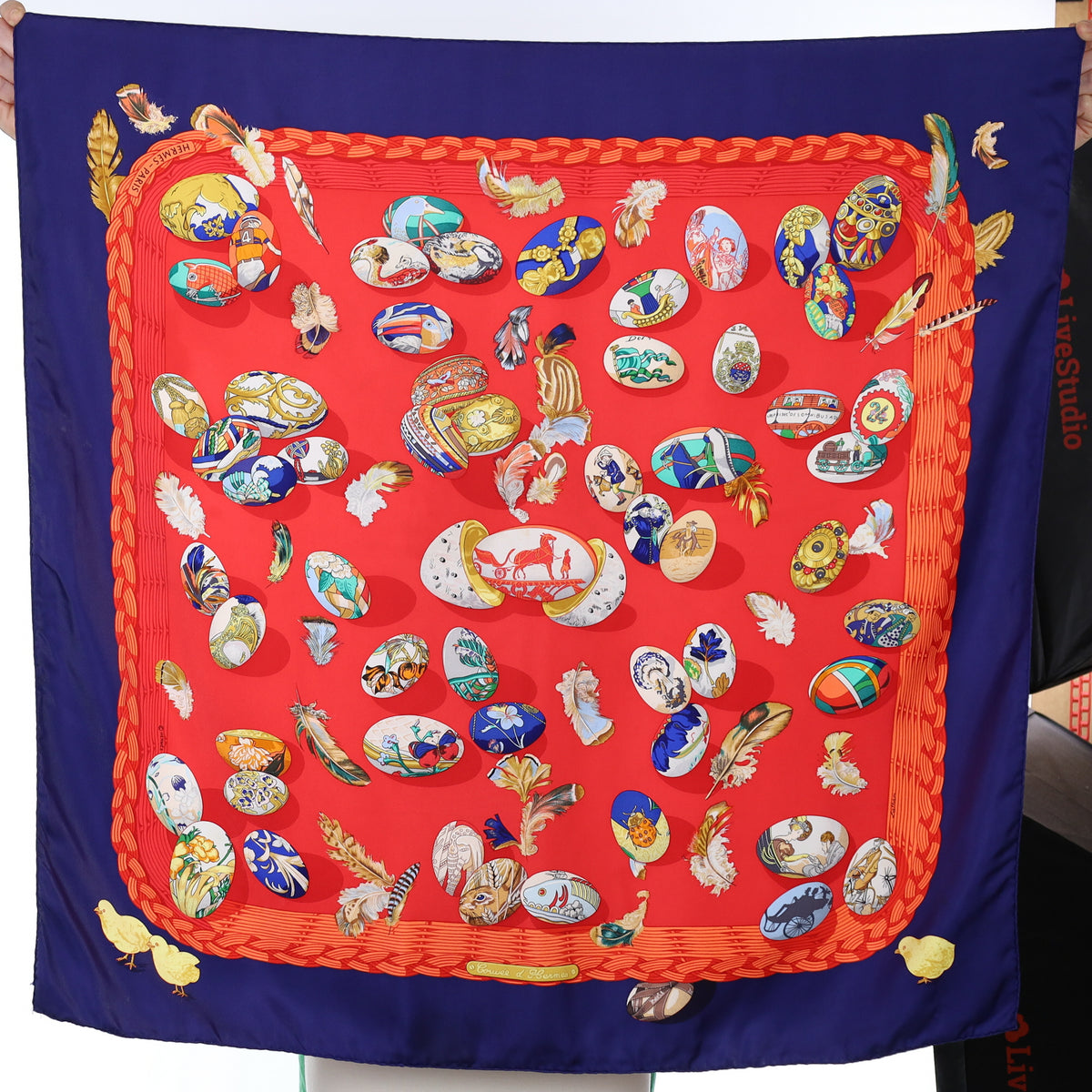 Hermès Couvée D'Hermès Silk Scarf Quite Rare