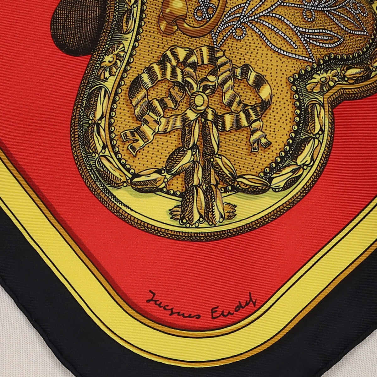 Brand New Boxed Hermès Grand Apparat Silk Scarf
