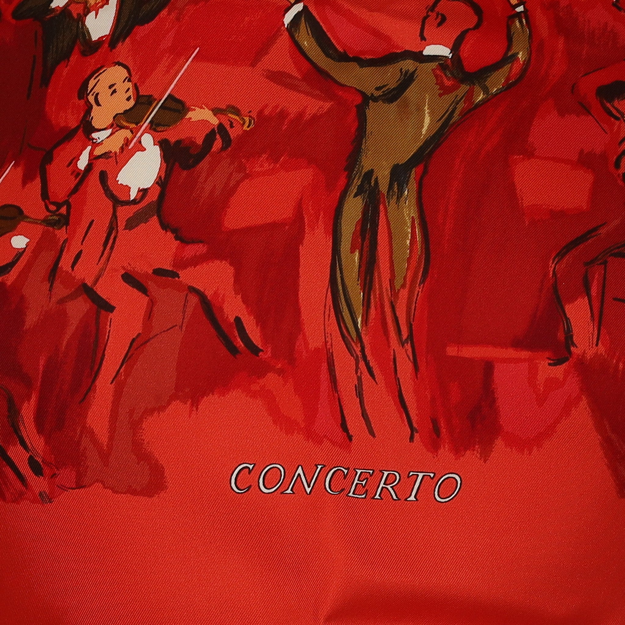 Pristine Boxed Hermès Concerto Vintage Silk Scarf