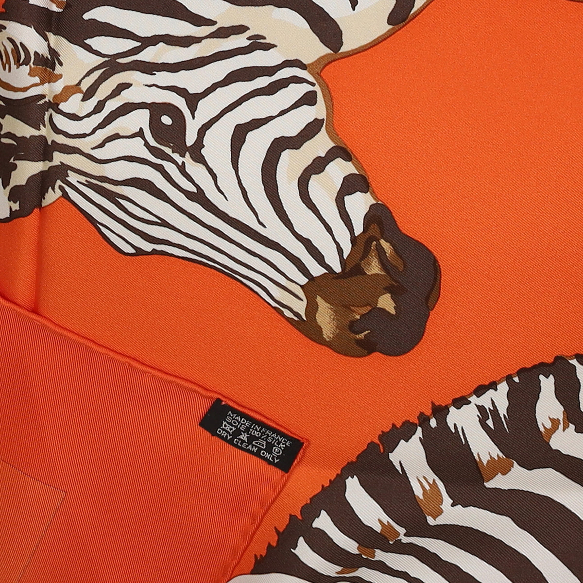 Brand New Boxed Hermès Les Zèbras II Silk Scarf Quie Rare