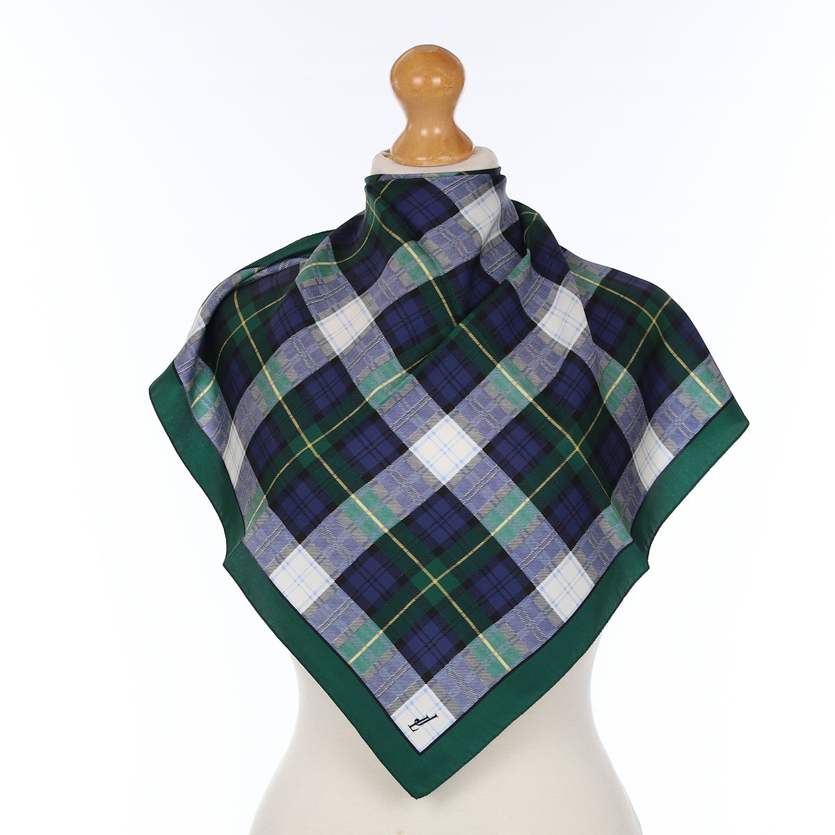 Brand New Check Silk Scarf