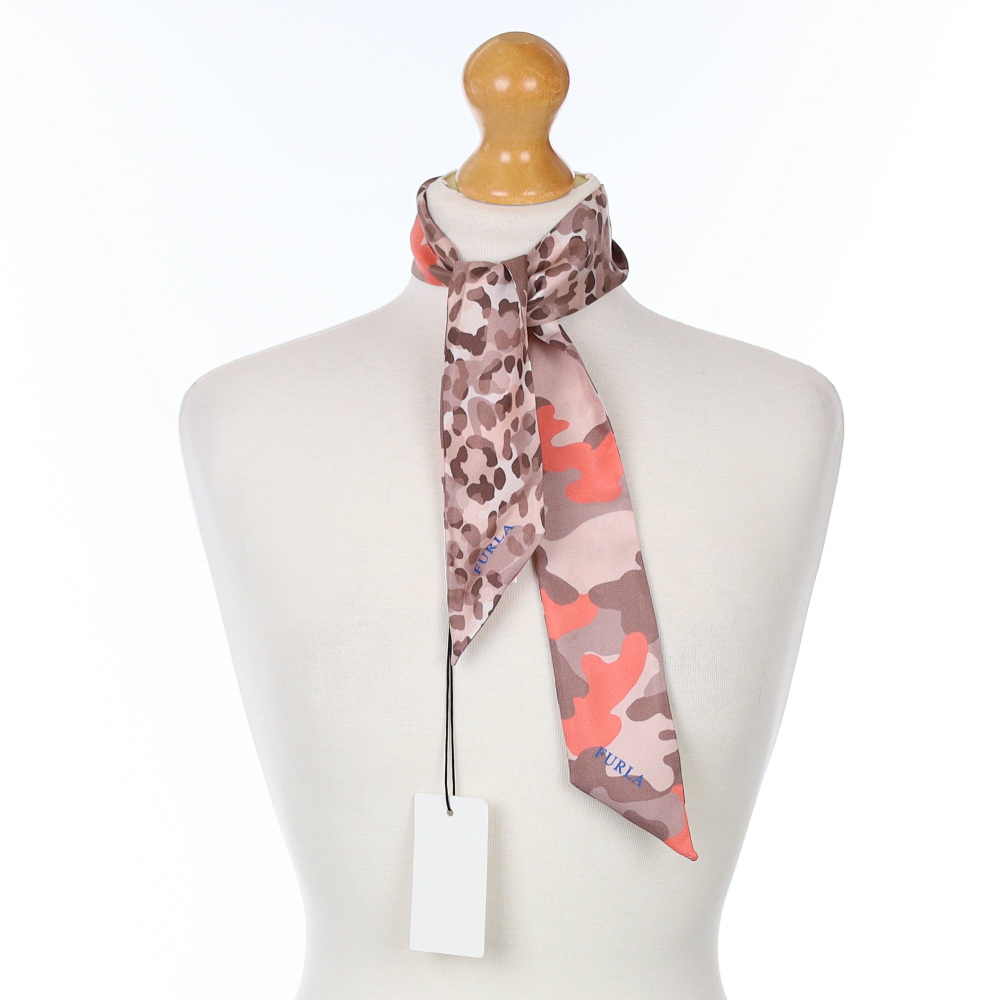 Furla Camouflage Print Silk Scarf
