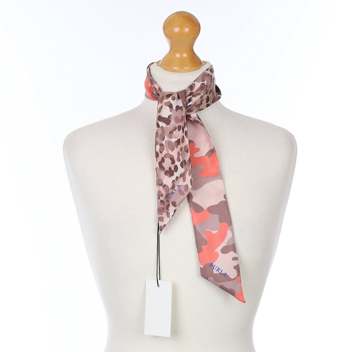 Furla Camouflage Print Silk Scarf