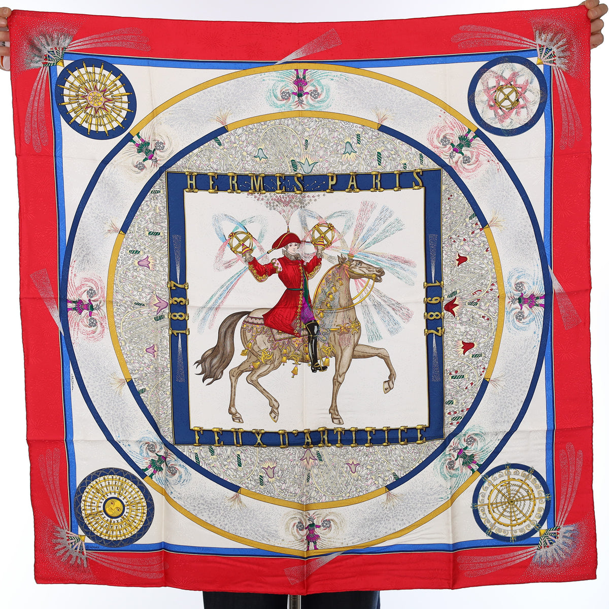Brand New Boxed Hermès Feux D'artifice Silk Scarf