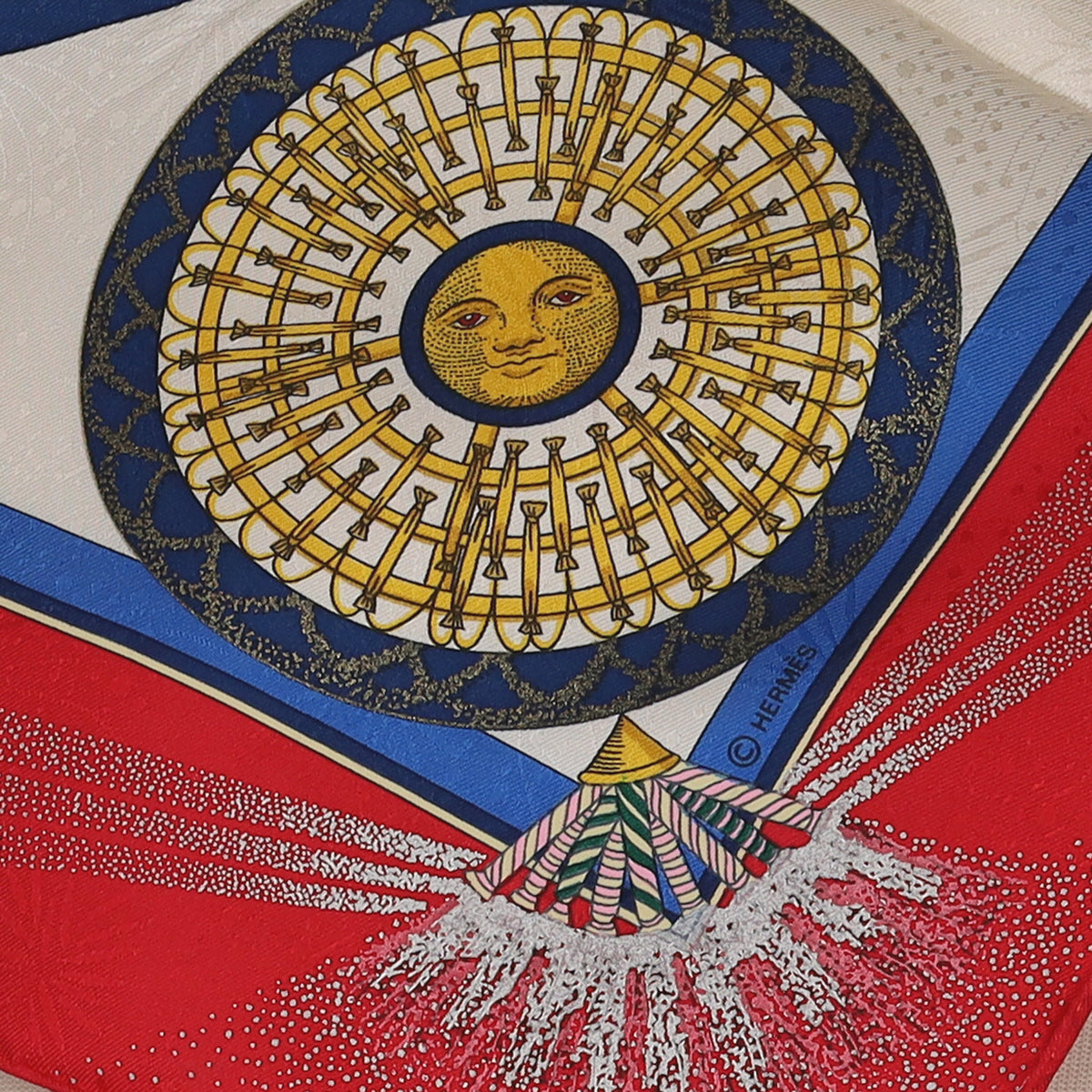 Brand New Boxed Hermès Feux D'artifice Silk Scarf