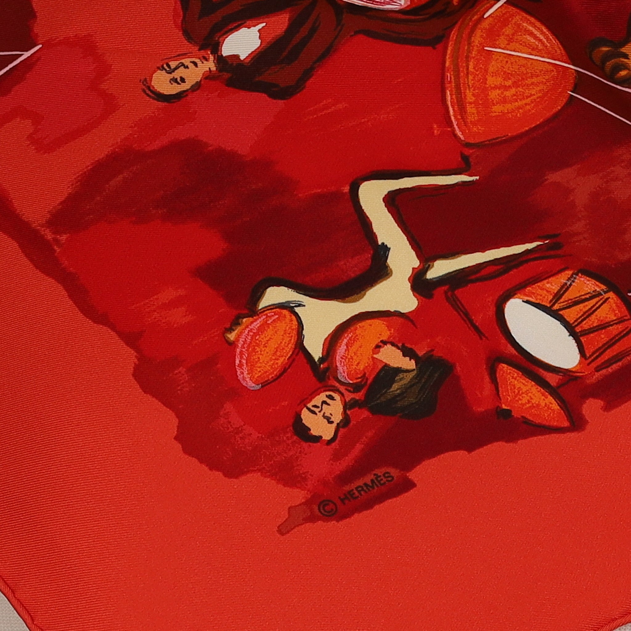 Pristine Boxed Hermès Concerto Vintage Silk Scarf