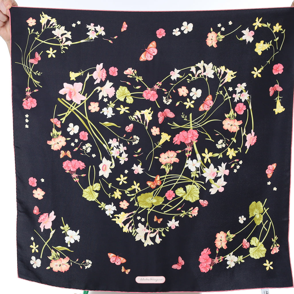 Salvatore Ferragamo Floral Silk Scarf